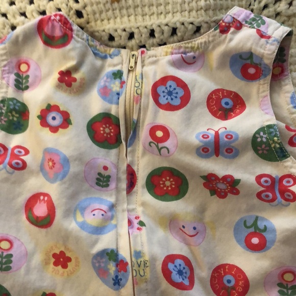 Chiboogi girls H&M size 5T 100% cotton Summer Sundress - butterflies & Flowers - Picture 5 of 10